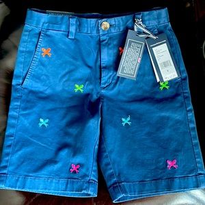 Vineyard Vines Boys Breaker Short Crossed Fish Bone Size 8.